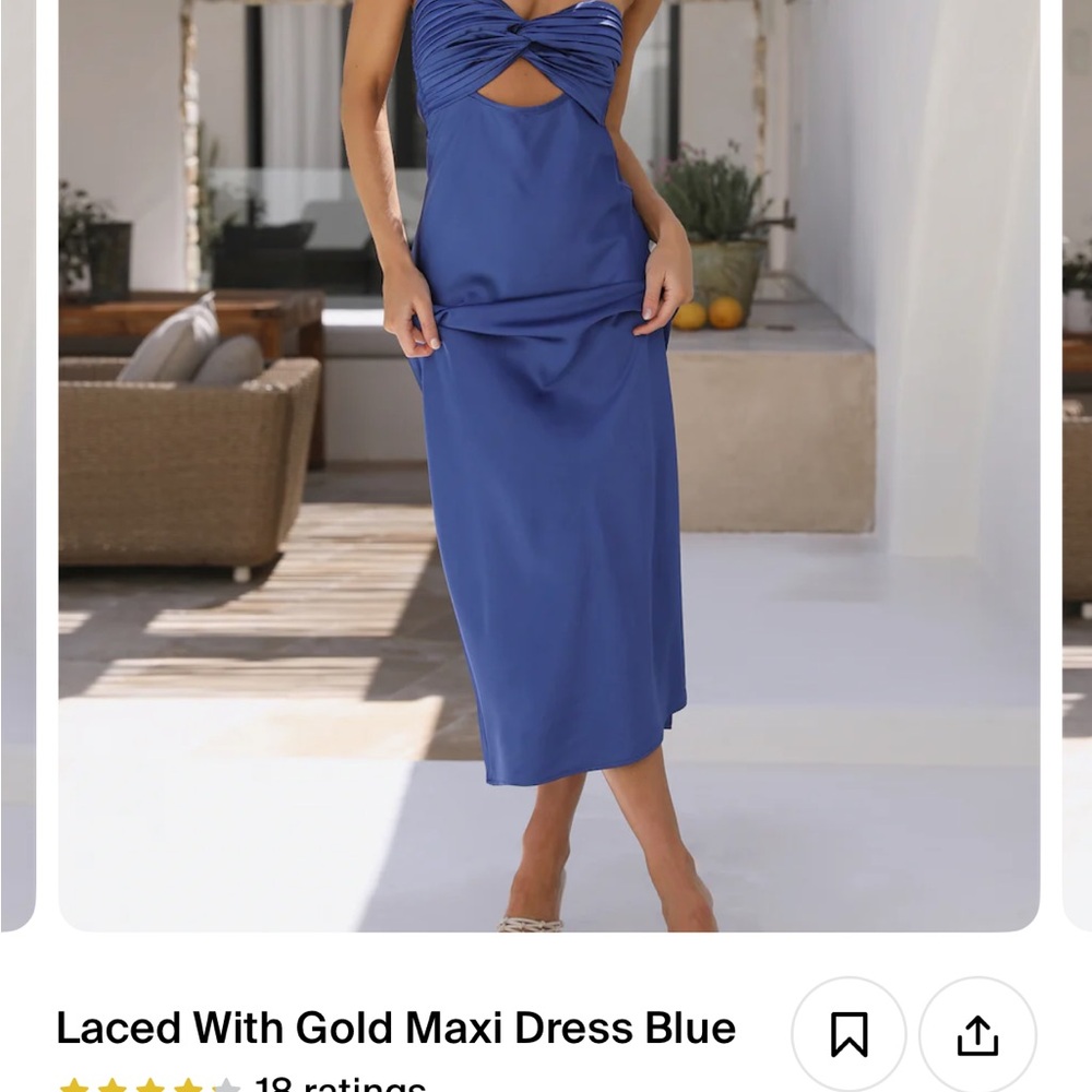 Chic Blue Maxi Dress